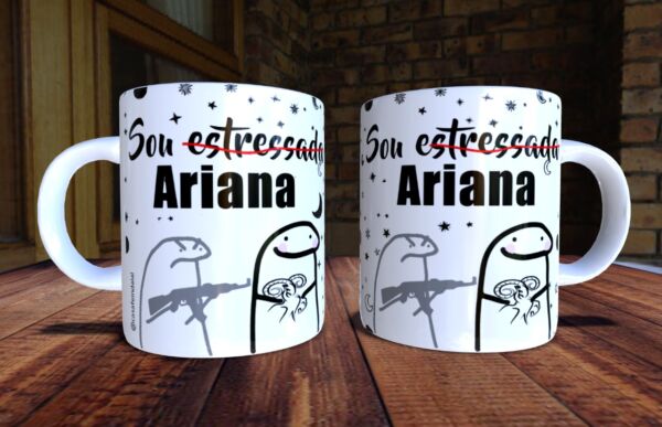 XICARA DE PORCELANA 325ML FLORK SIGNO ARIES REF0144 - CASA FÉ
