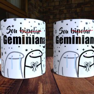 XICARA DE PORCELANA 325ML FLORK SIGNO GEMEOS REF0148 - CASA FÉ