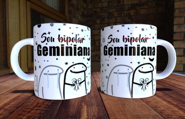 XICARA DE PORCELANA 325ML FLORK SIGNO GEMEOS REF0148 - CASA FÉ