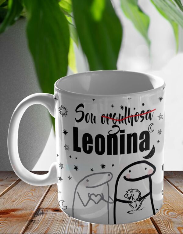 XICARA DE PORCELANA 325ML FLORK SIGNO LEÃO REF0149 - CASA FÉ - Image 2