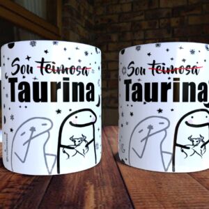 XÍCARA DE PORCELANA 325ML FLORK SIGNO TOURO REF0153 - CASA FÉ