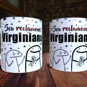 XICARA DE PORCELANA 325ML FLORK SIGNO VIRGEM REF0154 - CASA FÉ