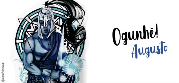 XÍCARA DE PORCELANA 325ML ORIXÁ OGUM REF0158 - CASA FÉ - Image 2