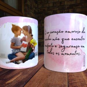 XICARA DE PORCELANA 325ML DIA DAS MÃES REF0172 - CASA FÉ