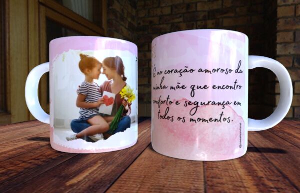 XICARA DE PORCELANA 325ML DIA DAS MÃES REF0172 - CASA FÉ