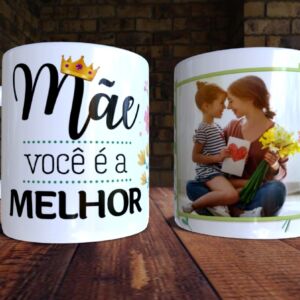 XICARA DE PORCELANA 325ML DIA DAS MÃES REF0173 - CASA FÉ