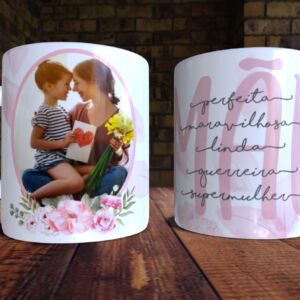 XICARA DE PORCELANA 325ML DIA DAS MÃES REF0174 - CASA FÉ