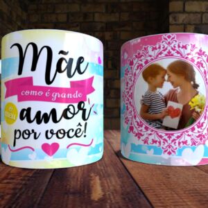 XICARA DE PORCELANA 325ML DIA DAS MÃES REF0175 - CASA FÉ