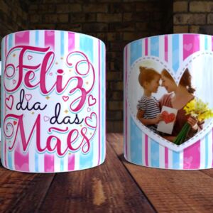 XICARA DE PORCELANA 325ML DIA DAS MÃES REF0176 - CASA FÉ