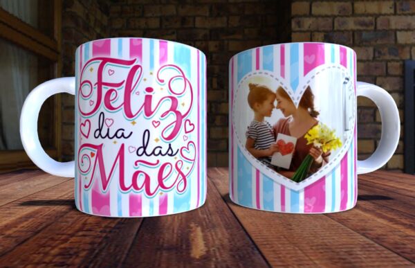 XICARA DE PORCELANA 325ML DIA DAS MÃES REF0176 - CASA FÉ