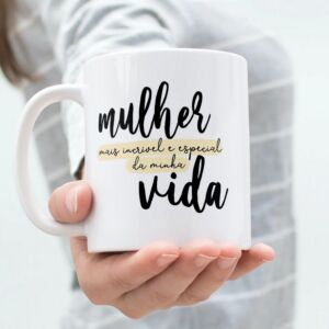 XICARA DE PORCELANA 325ML DIA DAS MÃES REF0178 - CASA FÉ