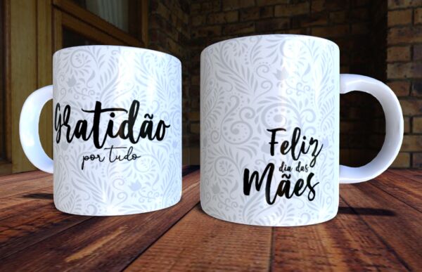 XICARA DE PORCELANA 325ML DIA DAS MÃES REF0179 - CASA FÉ