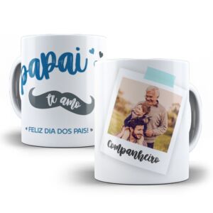 XICARA DE PORCELANA 325ML DIA DOS PAIS REF0184 - CASA FÉ