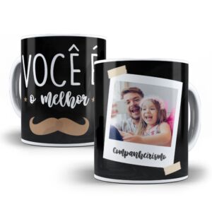 XICARA DE PORCELANA 325ML DIA DOS PAIS REF0185 - CASA FÉ