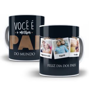 XICARA DE PORCELANA 325ML DIA DOS PAIS REF0188 - CASA FÉ