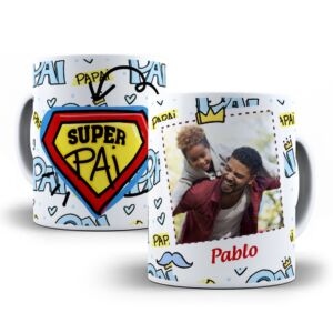 XICARA DE PORCELANA 325ML DIA DOS PAIS REF0189 - CASA FÉ
