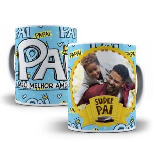XICARA DE PORCELANA 325ML DIA DOS PAIS REF0192 - CASA FÉ