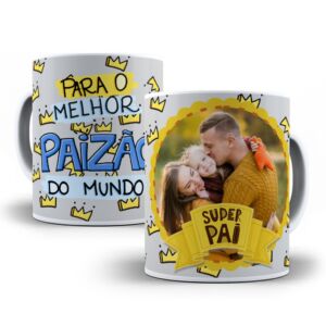 XICARA DE PORCELANA 325ML DIA DOS PAIS REF0200 - CASA FÉ