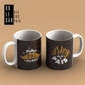 XICARA DE PORCELANA 325ML DIA DOS PAIS REF0203 - CASA FÉ