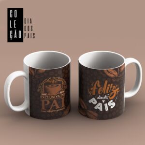XICARA DE PORCELANA 325ML DIA DOS PAIS REF0206 - CASA FÉ