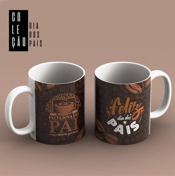XICARA DE PORCELANA 325ML DIA DOS PAIS REF0206 - CASA FÉ