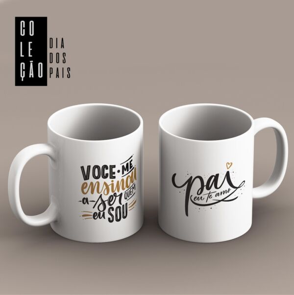 XICARA DE PORCELANA 325ML DIA DOS PAIS REF0208 - CASA FÉ