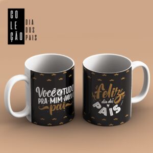 XICARA DE PORCELANA 325ML DIA DOS PAIS REF0210 - CASA FÉ
