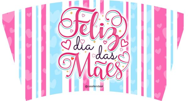 COPO COM CANUDO HOLOGRÁFICO 550ML DIA DAS MÃES REF0224 - CASA FÉ - Image 3