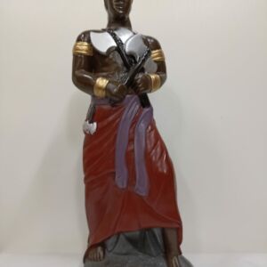 IMAGEM EM GESSO ORIXÁ XANGÔ 38 CM