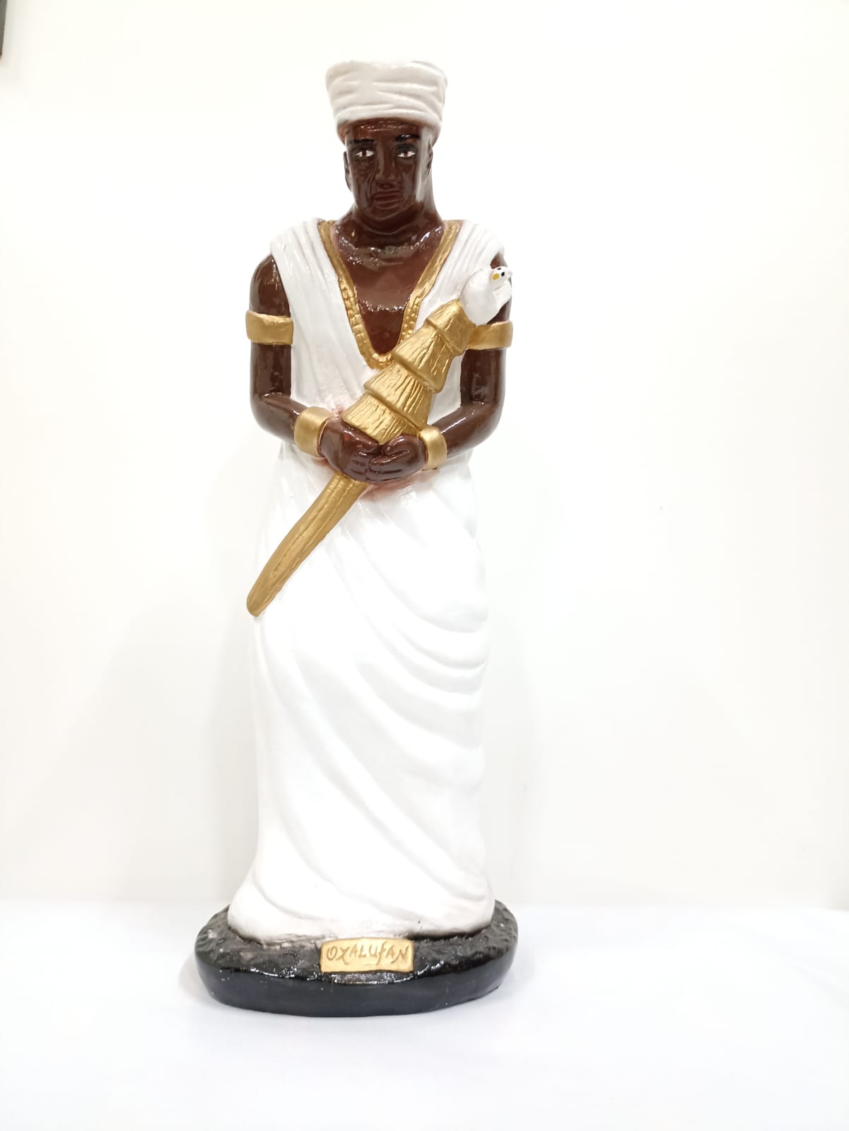 IMAGEM EM GESSO ORIXÁ OXALÁ 38 CM - PAULISTA