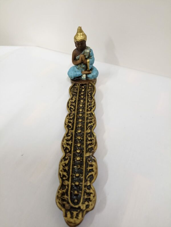 PORTA INCENSO DE RÉGUA BUDA MAGRO AZUL 19CM - Image 3