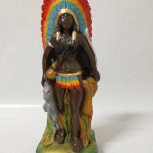 IMAGEM EM GESSO CABOCLA CAÇADORA 23 CM