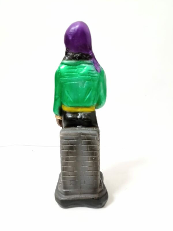 IMAGEM EM GESSO CIGANO CAMISA VERDE PANO ROXO 22CM - Image 3