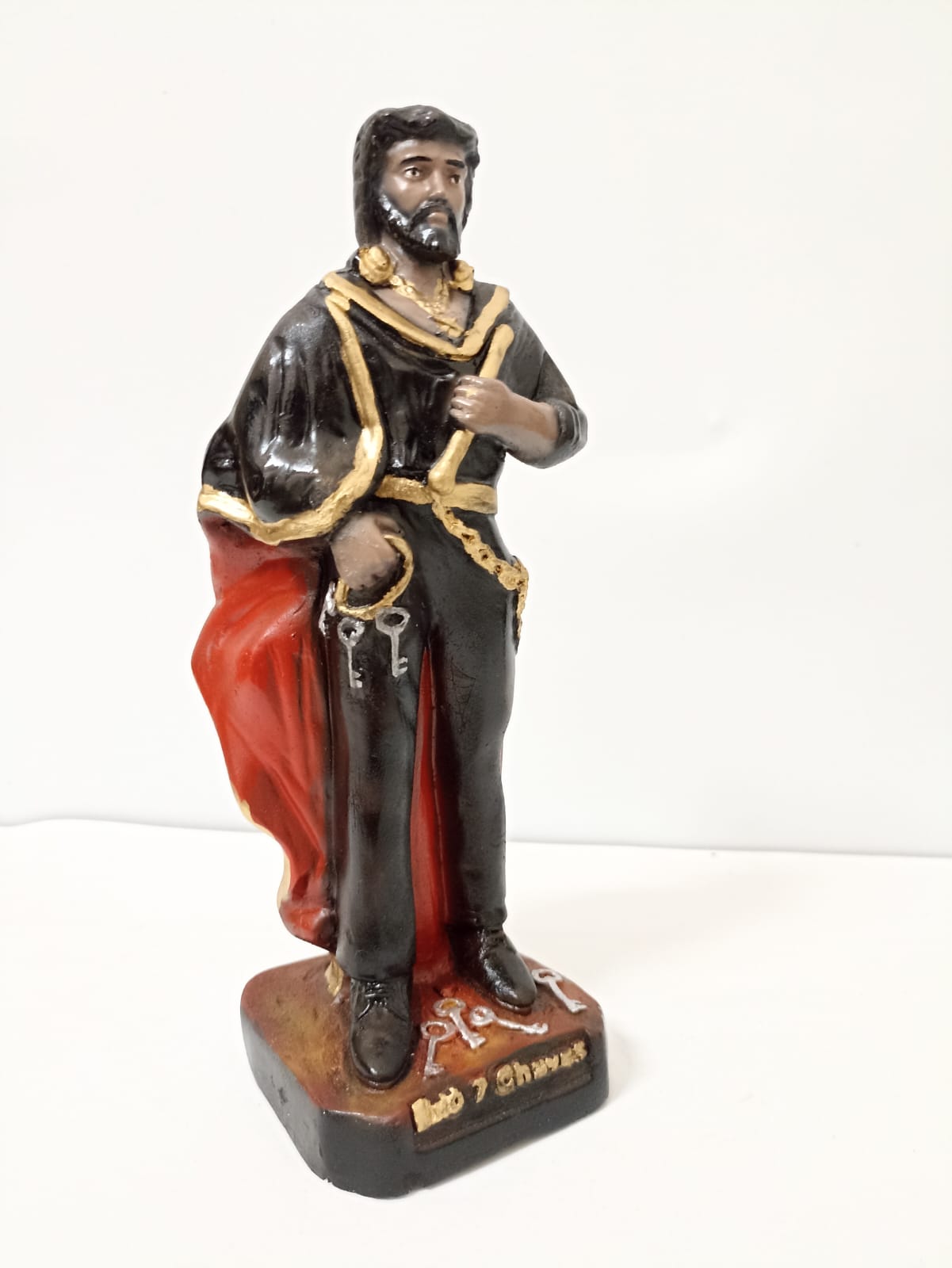 IMAGEM EM GESSO EXU 7 CHAVES 22CM - Imagem 2