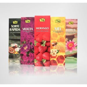 INCENSO INDIANO TAJ - CAIXA COM 7 VARETAS - VÁRIOS AROMAS.