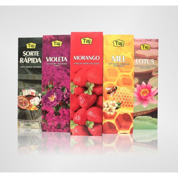 INCENSO INDIANO TAJ - CAIXA COM 7 VARETAS - VÁRIOS AROMAS.