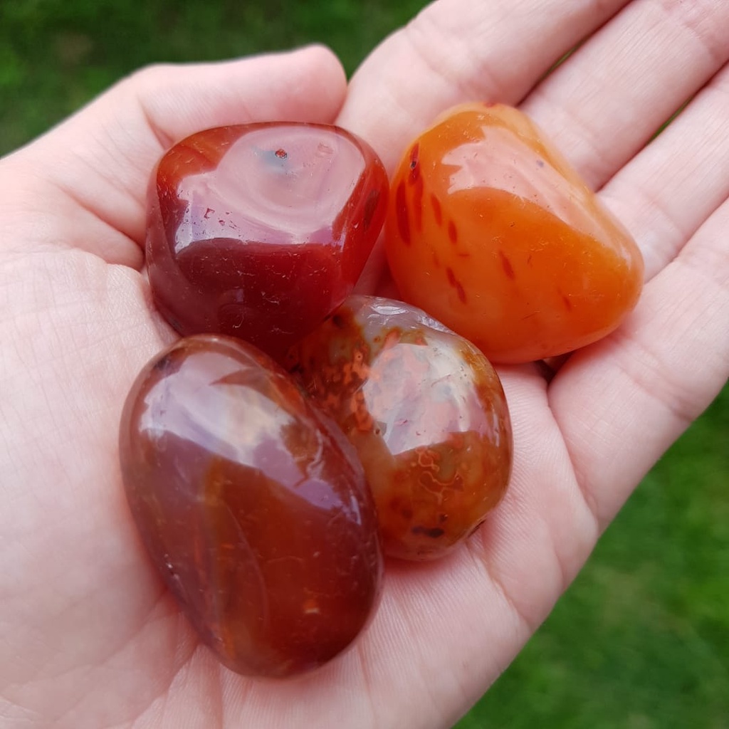 Pedra Ágata de Fogo 3cm a 5cm - Coragem Disposição Proteção e Inveja - Cristal Natural - Imagem 3