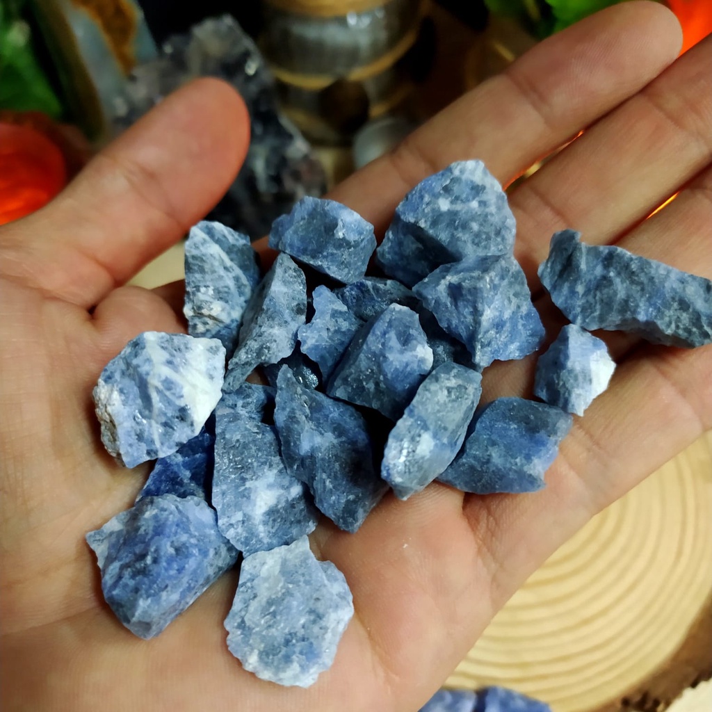 Kit 12 Pedras Sodalita Bruta - Elevação Espiritual Proteção - Cristal Natural - Imagem 3