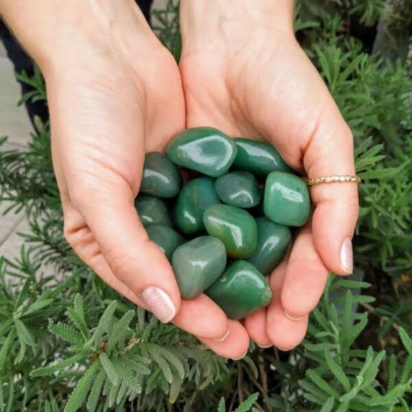 Pedra Ágata Verde Rolada 1cm a 3cm - Saúde e Curas - Cristal Natural - Imagem 3