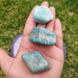 Pedra Amazonita Rolada 1cm a 3cm - Sorte Abre Caminhos - Cristal Natural