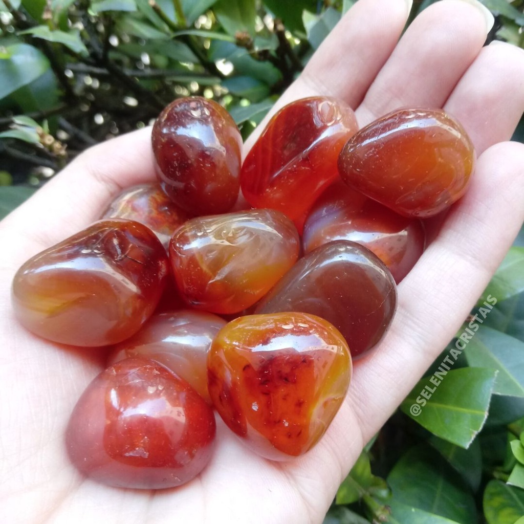 Pedra Ágata de Fogo 3cm a 5cm - Coragem Disposição Proteção e Inveja - Cristal Natural - Imagem 2
