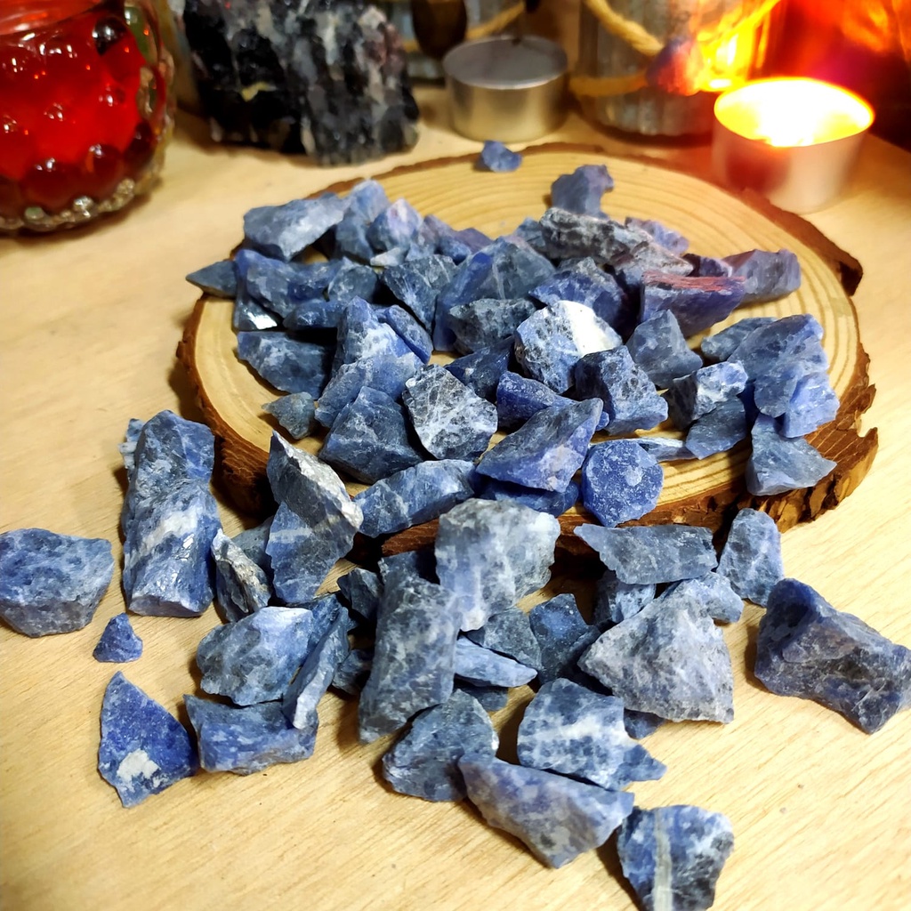 Kit 6 Pedras Sodalita Bruta - Elevação Espiritual Proteção - Cristal Natural - Imagem 2