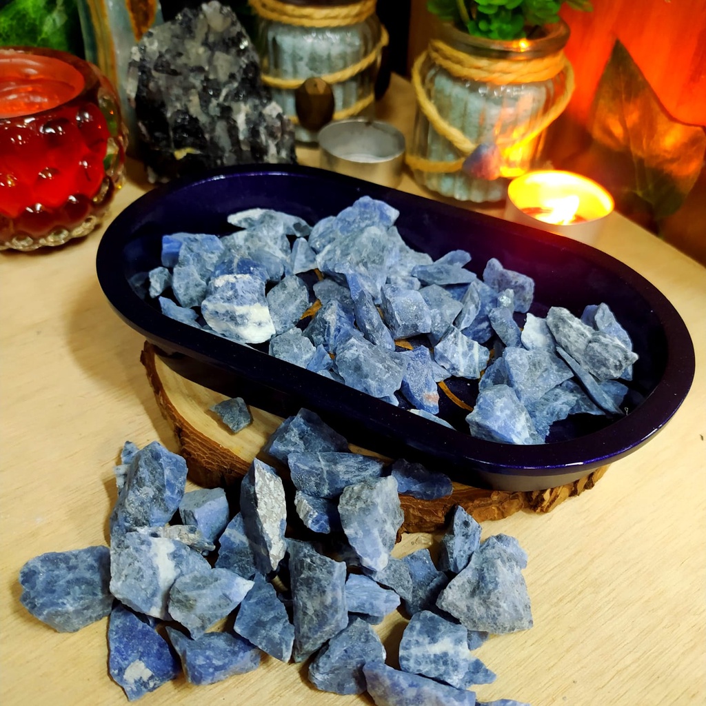 Kit 12 Pedras Sodalita Bruta - Elevação Espiritual Proteção - Cristal Natural - Imagem 2