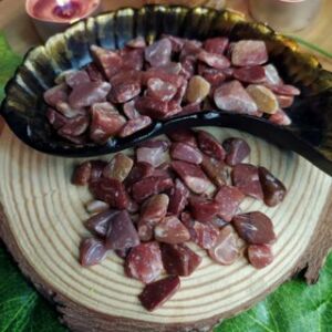 Pedra Quartzo Vermelho Rolado Mini de Bolso 1cm - Proteção - Pedra Natural