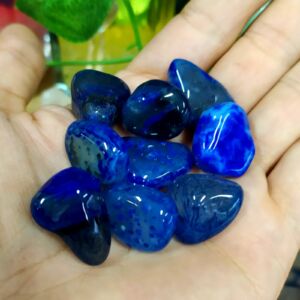 Pedra Ágata Azul Rolada Extra 1cm a 4cm | Coragem e Abertura de Caminhos | Pedra Natural