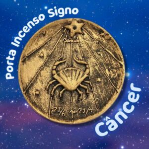 PORTA INCENSO EM RESINA SIGNO DE CÂNCER 8CM