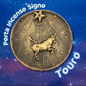 PORTA INCENSO EM RESINA SIGNO DE TOURO 8CM