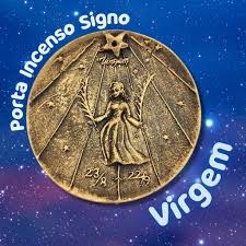 PORTA INCENSO EM RESINA SIGNO DE VIRGEM 8CM
