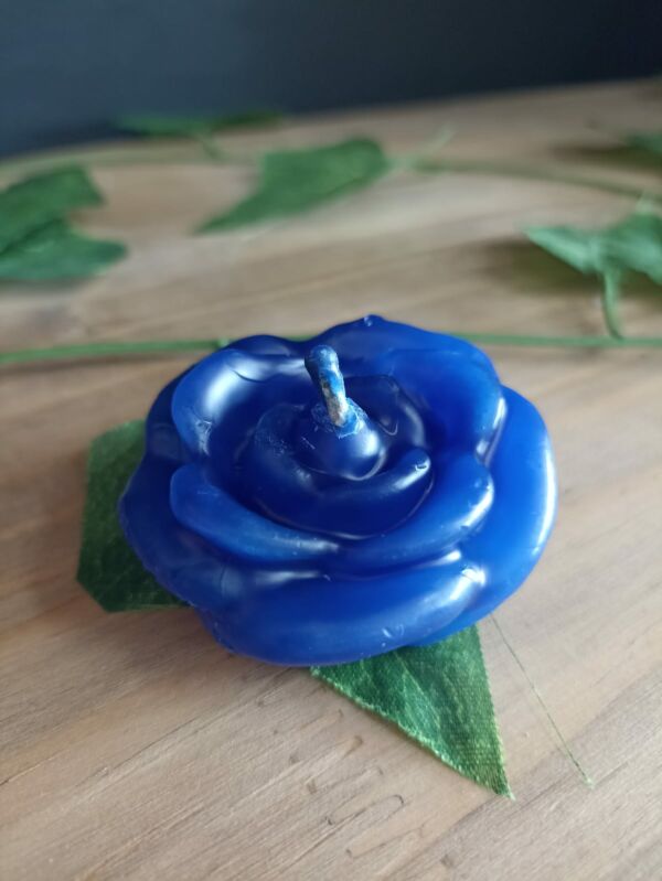 VELA DECORATIVA ROSINHA 20G AZUL ESCURO 5CM - Imagem 2