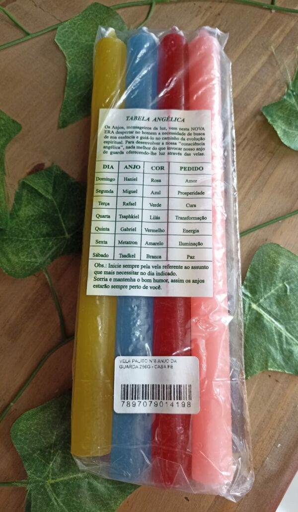 VELA PALITO N8 ANJO DA GUARDA 256G - CASA FÉ